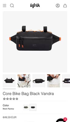 Lefrik Core Bike Bag Black Vandra