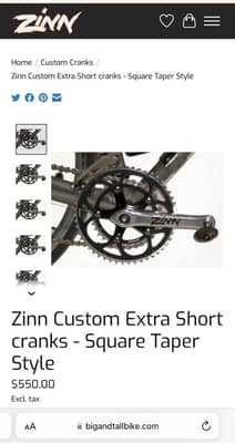 Lennard Zinn track cranckset 160mm