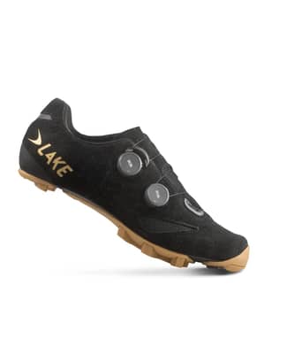 Lake MX238 Gravel Black Suede/Gold